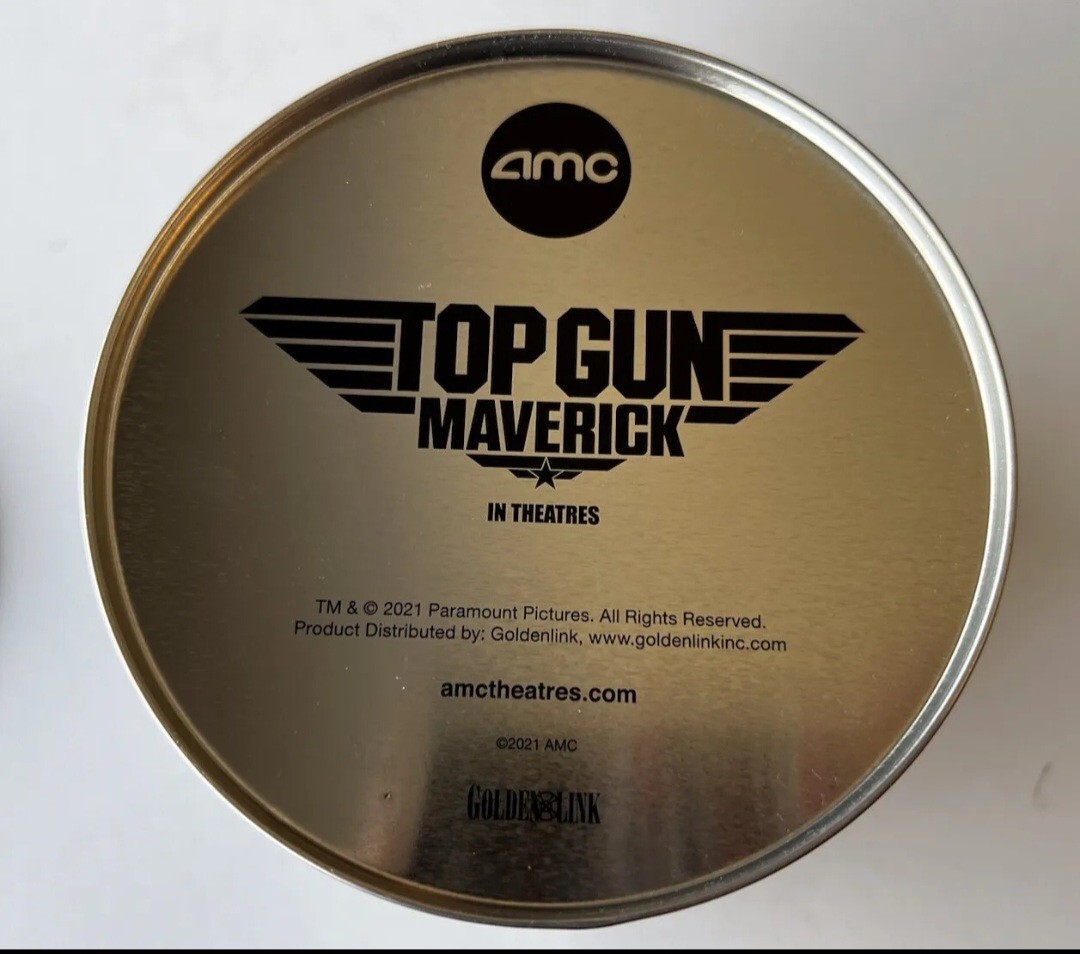 NEW ! Top Gun Maverick 2022 AMC Jet Plane Popcorn Tin Bucket Stunning