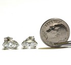 GIA New 14k white gold 1.98ct marquise oval diamond earrings Natural studs — photo 4