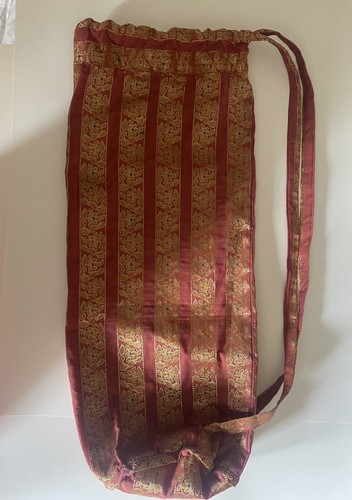 Gorgeous Yoga Shoulder Bag Indian Cotton And Silk Woven Fabric. - Picture 6 of 7