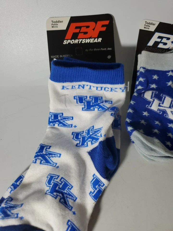 2 ПАРЫ носков Kentucky Wildcats размер для малышей 3-8 - Изображение 3 из 4