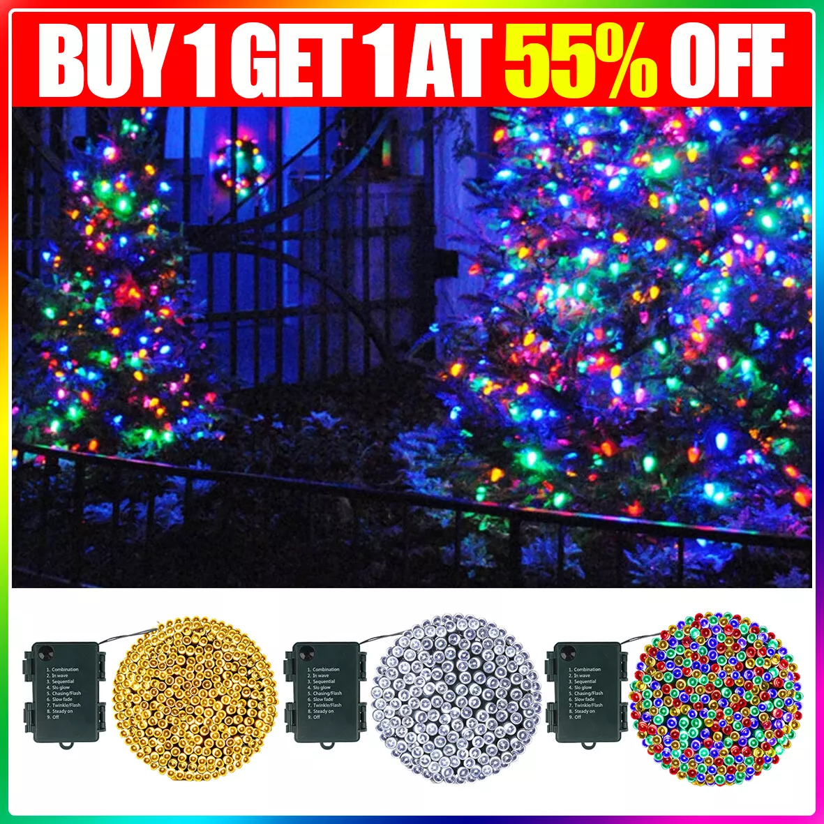 Twinkle star 200 clearance led string lights