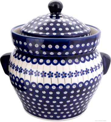 Bunzlauer Gärtopf / Mehrzwecktopf / Keramiktopf 4 Liter Dekor 166a