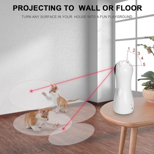 Cat Laser Toy Kittens Interactive Pointer Automatic Indoor USB Battery Recharge - Picture 8 of 10