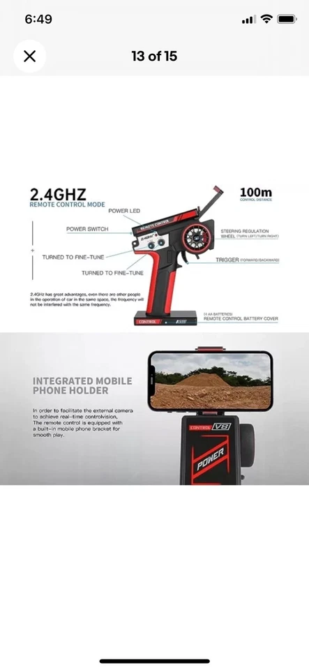 Camión todoterreno WLtoys XKS 144010 RC coche 75 km/H alta velocidad 1/14 2,4 GHz RTR Navidad Foto 4 de 4