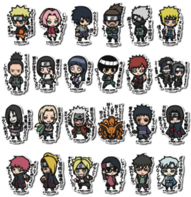 NARUTO/BORUTO Sticker Sakura,Sasuke, 24 Types japan limited NEW B-Side Label