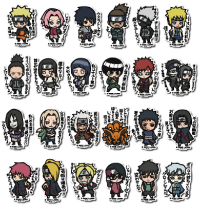 Naruto Villains Sticker Pack  Anime Ninja Martial Arts Japanese