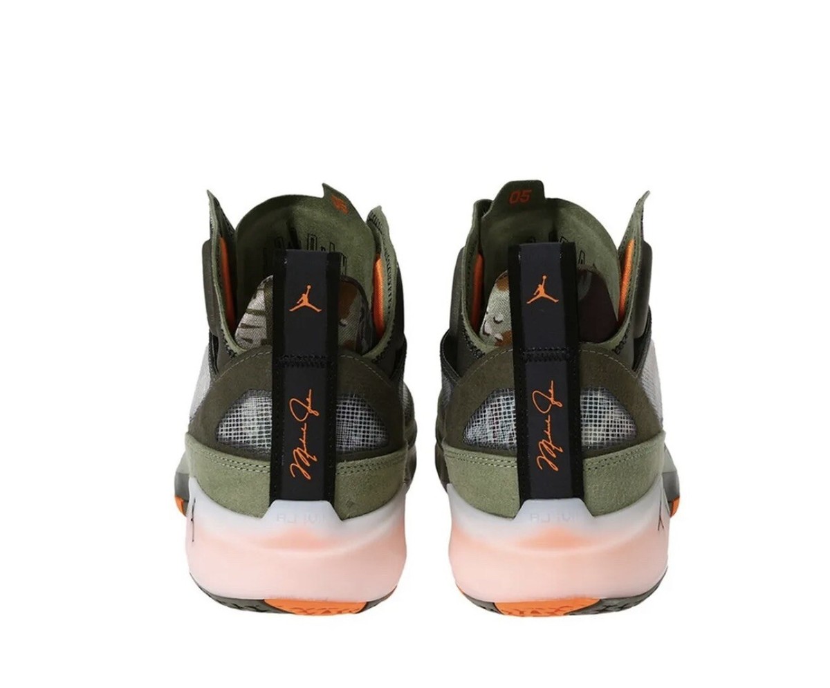 NIKE Air Jordan 37 PRM PF 27cm 迷彩　Camo NEW Air JORDAN 37 SP Undefeated Men's 13 Green Black Orange Camo