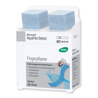 Werosmart  AquaFlex Detect Pflasterspender-Einsätze Fingerpflaster 12 x 2 cm