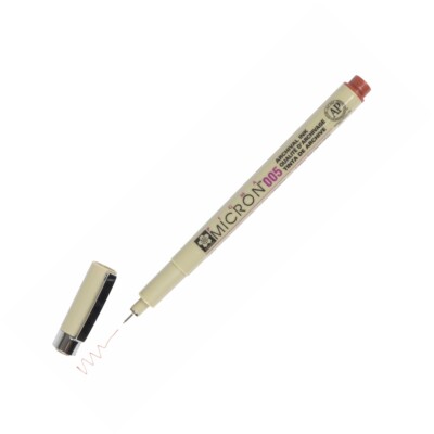 XSDK005-12 Sakura Pigma Micron 005 Marker Pen, 0.20mm Tip, Brown, Pack of 6