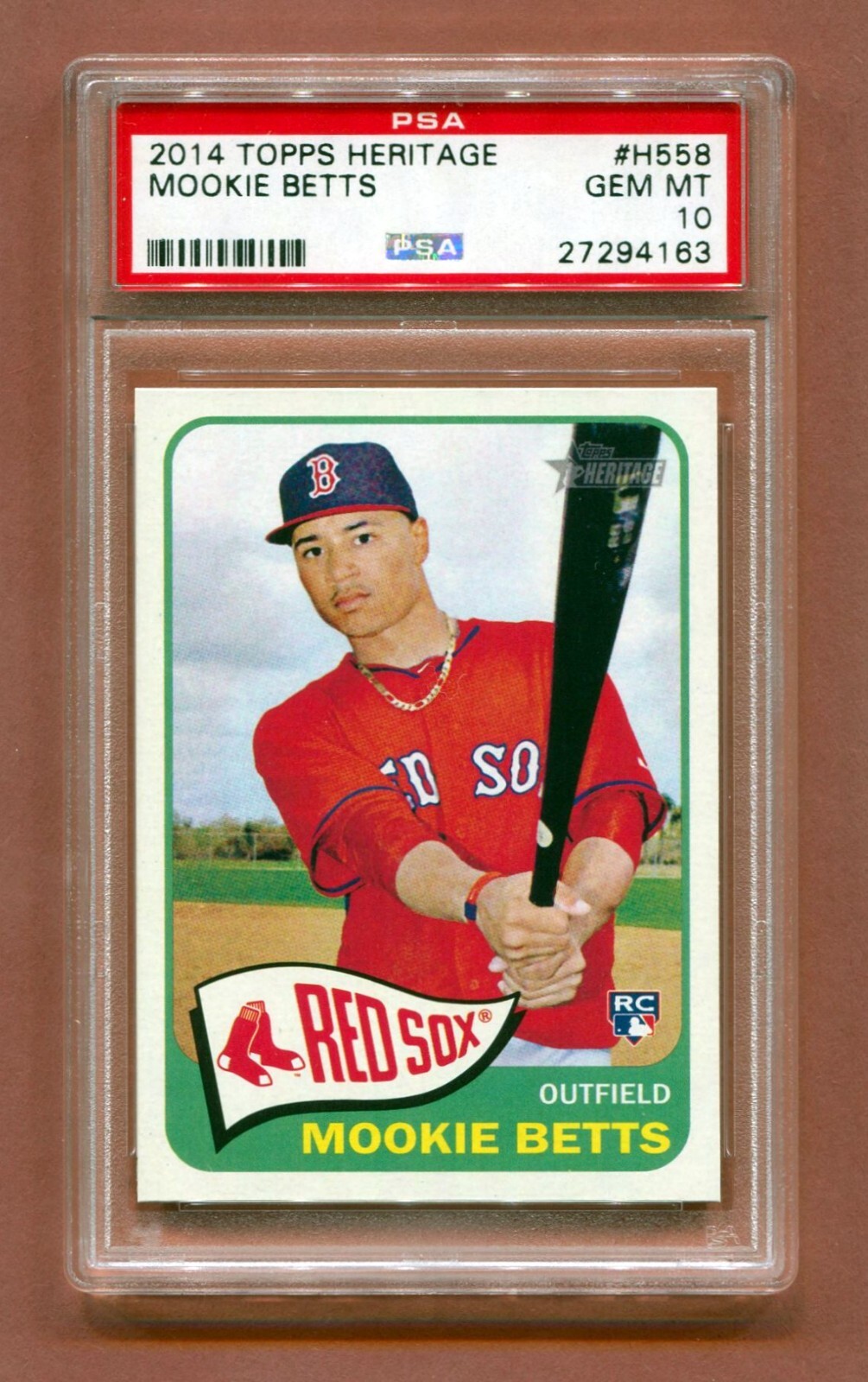 2014 TOPPS HERITAGE #H558 MOOKIE BETTS RC PSA 10 27294163