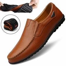 Leather Men Casual Shoes Mens Loafers Shoes Breathable Slip on Driving Shoes