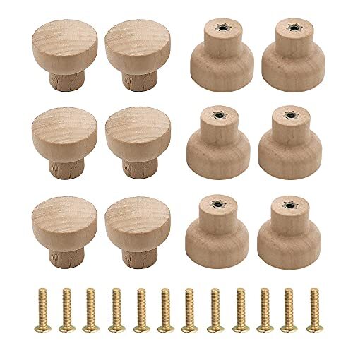 Dtoterul 12 pezzi Pomelli Legno Pomelli Cucina Pomelli per Mobili per (G8I)