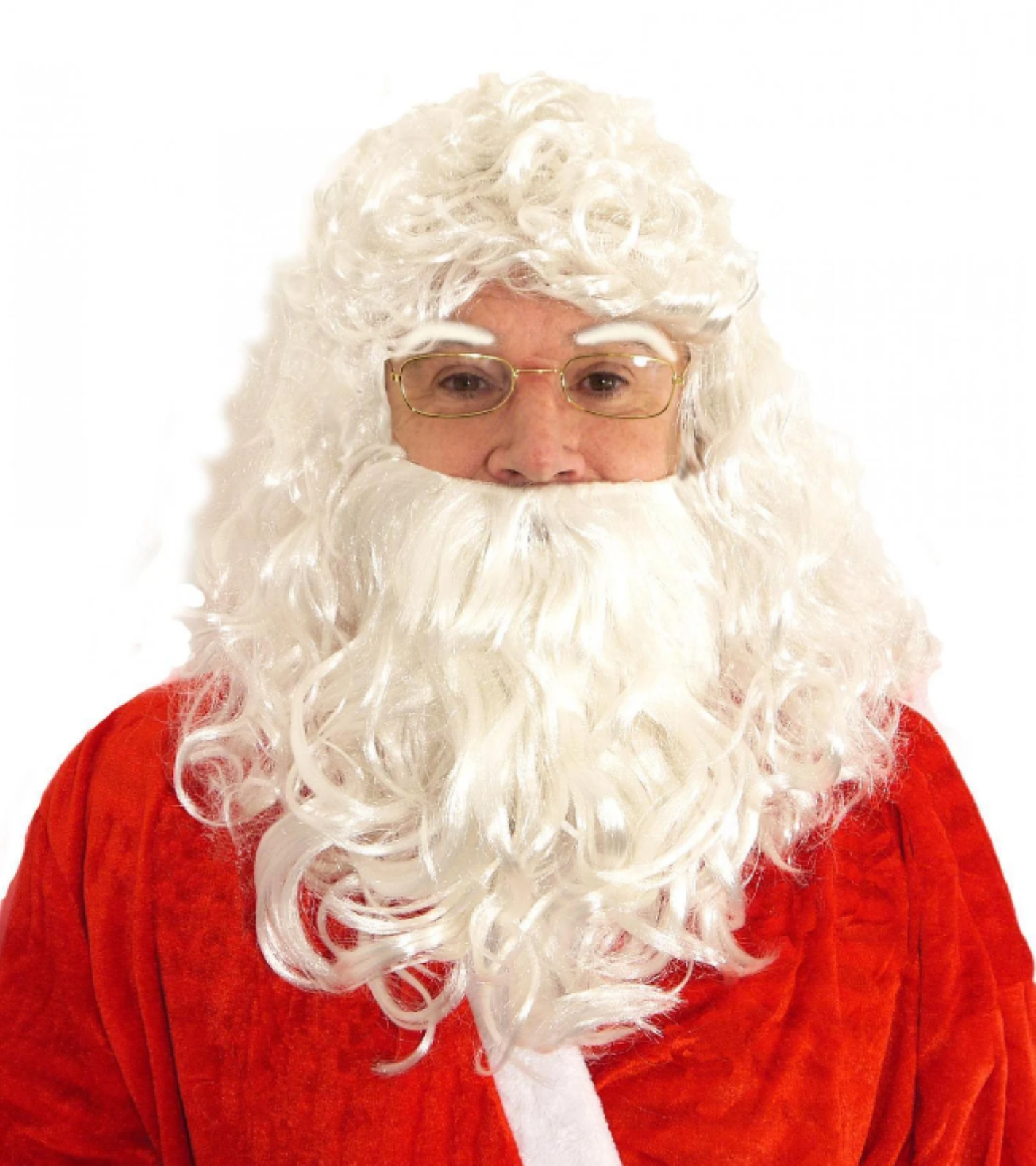 Santa Claus Father Christmas Wig, Beard & Eye Brows Costume Xmas Fancy Dress