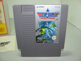 Top Gun The Second Mission PAL NES Cart With Case As Shown Tested & Working