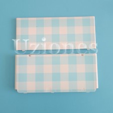 Top Bottom Cover Housing Shell Faceplate For Nintendo New 3DS Blue White Quilt