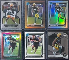 Eric Stokes - Rookie Card lot (6) - Optic- SILVER / BRONZE HOLO / Prizm / Mosaic