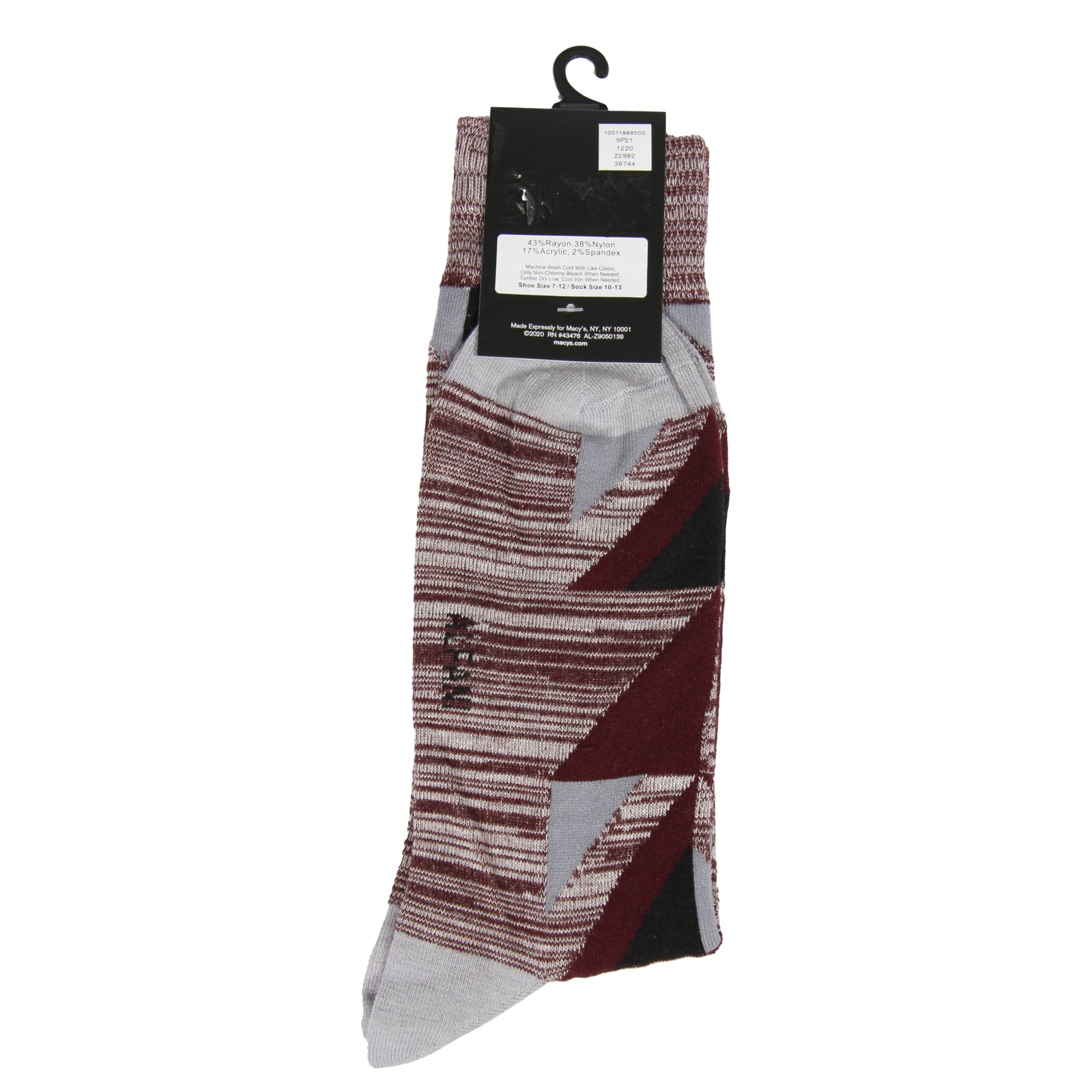 Alfani Mens Printed Dress Socks 3pack Multicolor Sz 1013 sock sz 712