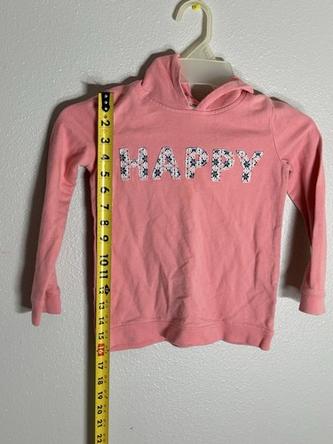 Carter’s Girls Happy Orange Hoodie Sweater size 6 - Picture 4 of 6