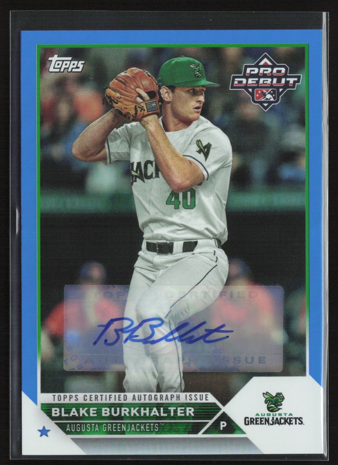 2023 TOPPS PRO DEBUT BLAKE BURKHALTER AUTO BLUE FOIL D 147/150 eBay