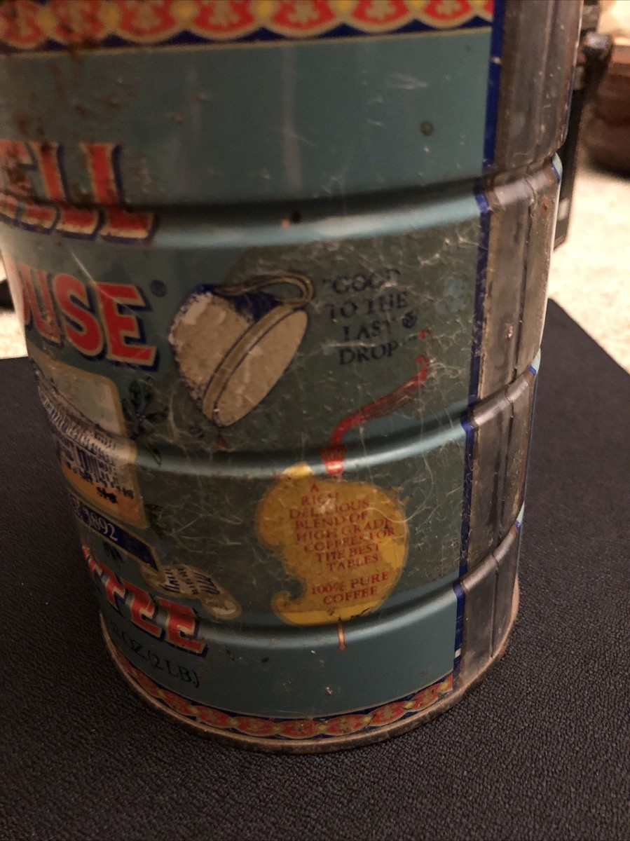MAXWELL HOUSE COFFEE TIN VINTAGE 1972 TIN ONLY 80TH