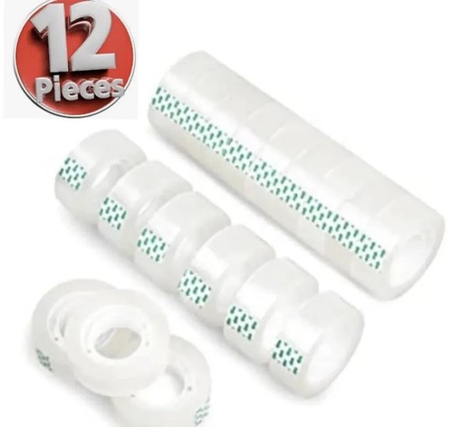 12 X Sellotape L20m x W18mm Sticky Clear Transparent Tape Mini Small Roll Refill - Picture 3 of 4