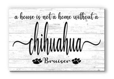 Customized A House is not a Home Without a Dog Rustic Wooden Home D cor Gift