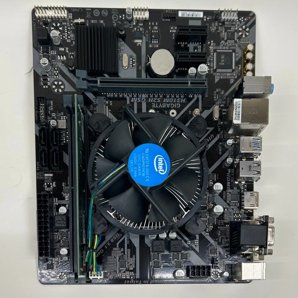 Материнская плата Gigabyte M-ATX с процессором Intel Core i3 8100 и 8 ГБ DDR4 - Изображение 3 из 4