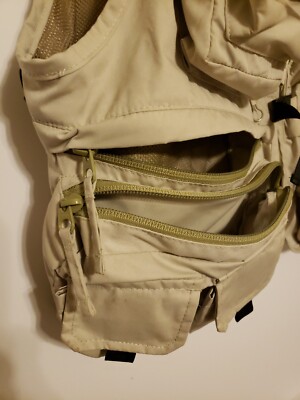 Gilet De Pêche Vintage L.L. BEAN - Homme Taille M - Kaki - 19 Poches - Occasion