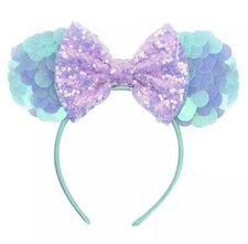 Mickey Mouse Minnie Ears Ariel Disney Minnie Mouse Ears Headband-HANDMADE