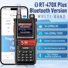 Bluetooth Ham Walkie-Talkies 256CH Air Band Two Way Radio Station Aviation NOAA