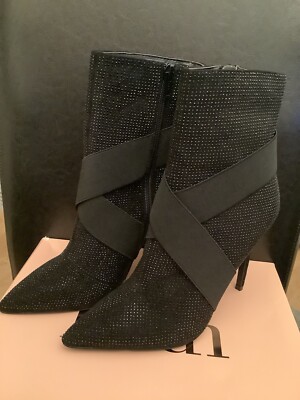Stunning FAITH Black Sparkly Ankle Boots UK 6, NWB UK