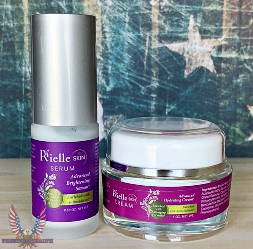 RIELLE SKIN Anti-Aging Cream w/Vitamins 1oz & Regenerating Serum 2pc