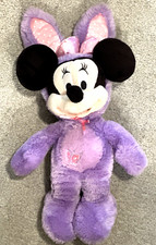 Minnie Mouse Disney store authentic Easter bunny Plush 18 inch Purple  Pink