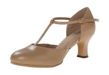 BLOCH Women's Splitflex T-Strap Character Shoe Cushioned Insole Suede Forefoo...