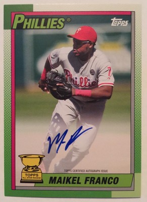 Maikel Franco AUTO #171/199 2015 Topps Archives 1990 All Star Rookie RC SP