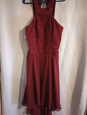 SIZE 0 Speechless Party Dress Formal Dress Prom Event Burgundy Lace Going Out