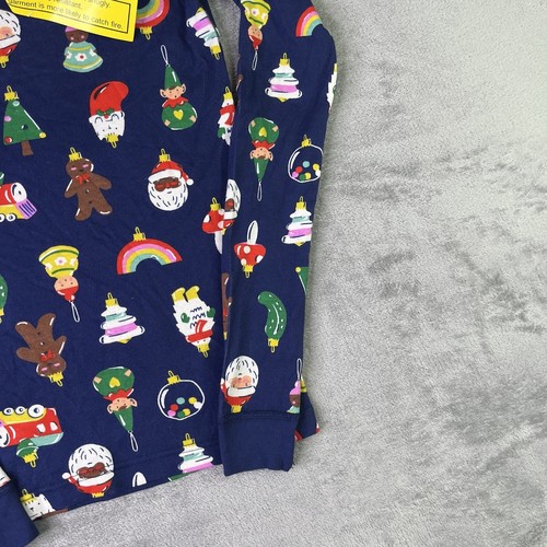 Hanna Andersson Pajama Top Girls 14 160 cm Christmas Graphic Blue Long Sleeve - Picture 8 of 12