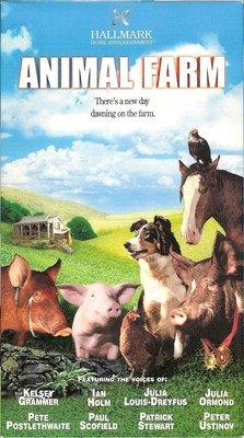 ANIMAL FARM-VHS-HALLMARK-GEORGE ORWELL-KELSEY GRAMMER-PATRICK STEWART