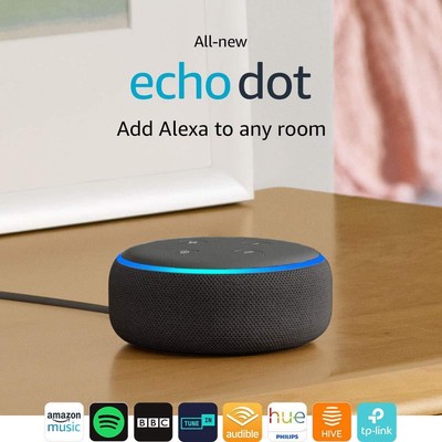 amazon echo dot 3rd gen black