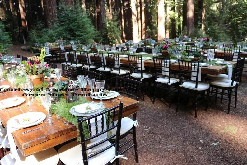 Moss table runner sale
