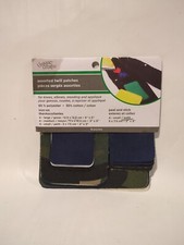 Unique Creativ 16 PCs Assorted Twill Patches 12 Iron-On 4 Peel And Stick thumbnail