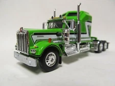 DCP, FIRST GEAR 1/64 SCALE W-900A KENWORTH AERODYNE, LIME GREEN, WHITE & BLACK