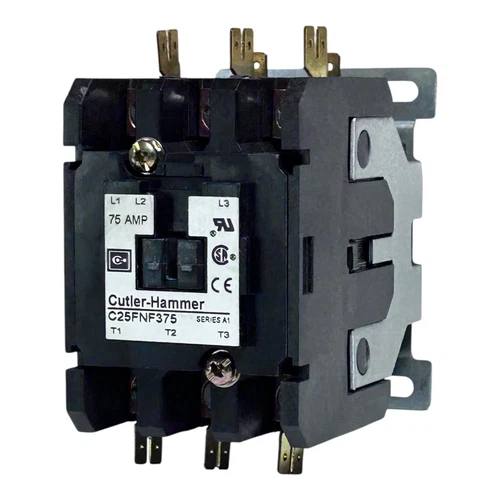 C25FNF375T Eaton Cutler Hammer Definite Purpose Contactor 75 Amp 3 Pole 24V Coil