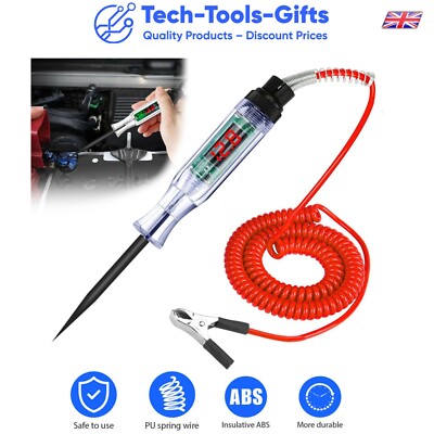 6-24VDC Digital Circuit LCD Display Test Light Auto LKW Spannung Sonde Red Lead