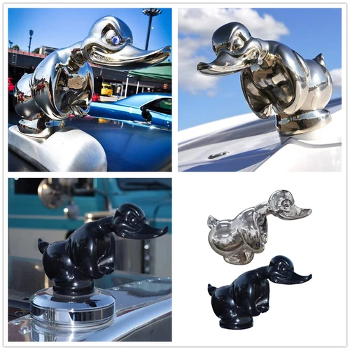 Dekora Kunstharz-Ente Auto-Kühlerfigur wütende Ente Motorrad-Styling-Dekoration. - Bild 2 von 12