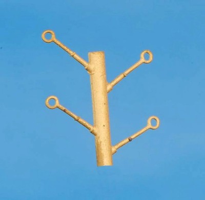 MMC 900054, Griffstange mit Ring und Befestigungsflansch für Dampfloks, 4 St., /