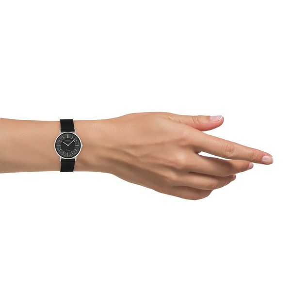 Oozoo Damen Armbanduhr Vintage Series Analog Edelstahl Schwarz UOC20141-image