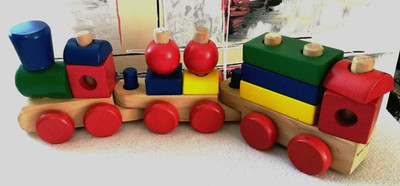 Melissa & Doug Lok 40 cm Holzspielzeug Baby Kind Holz Spiel Stapelspiel Motorik