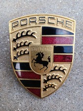 Porsche Cayenne Hood Front Nose Bumper Emblem Crest Emblem Badge Oem 2003-2006 Porsche Cayenne Hood Front Nose Bumper Emblem Crest Emblem Badge Oem 2003-2006
