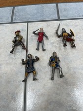 Lot of 5- Schleich World Of Knights Medieval Soldiers Plastic Toy Action Figures